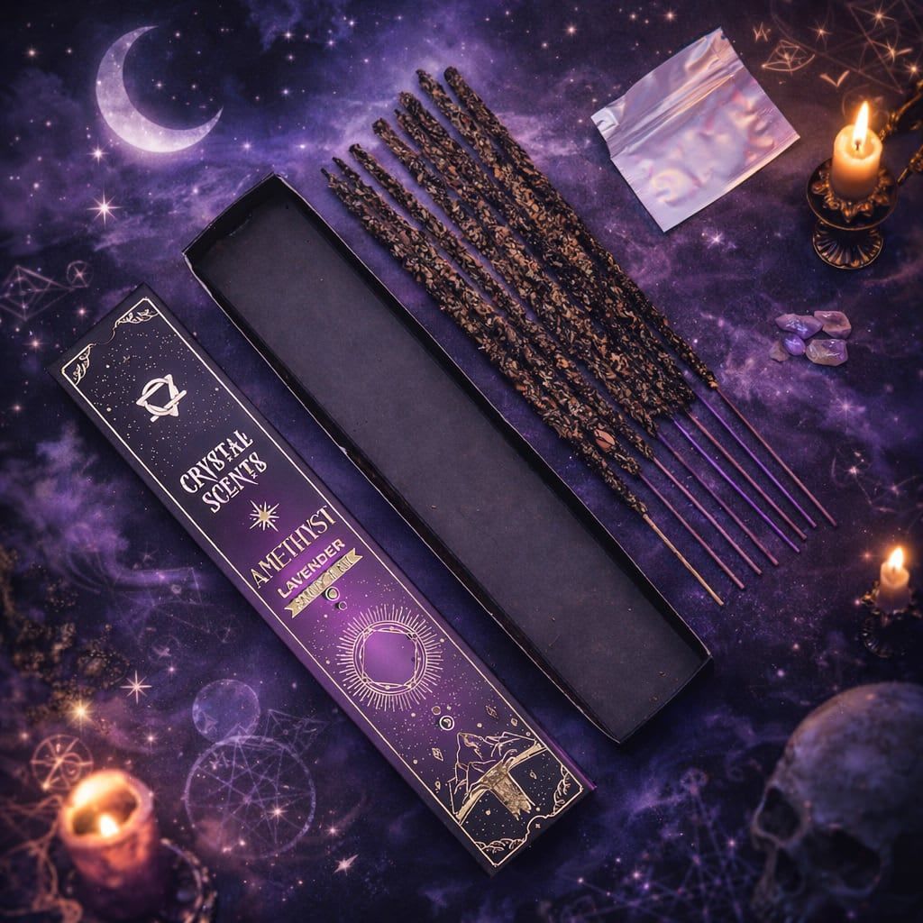 Crystal Scents Amethyst & Lavender Incense Sticks