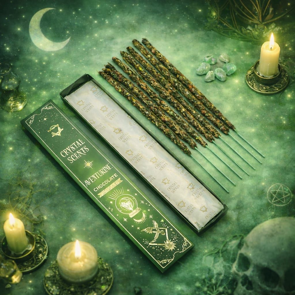 Crystal Scents Jade & Chocolate Incense Sticks