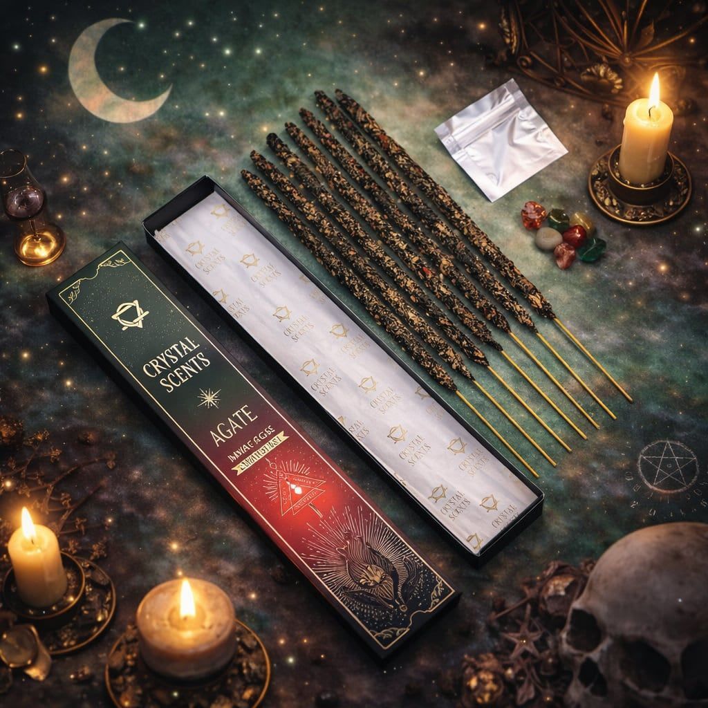 Crystal Scents Agate & Saffron Incense Sticks
