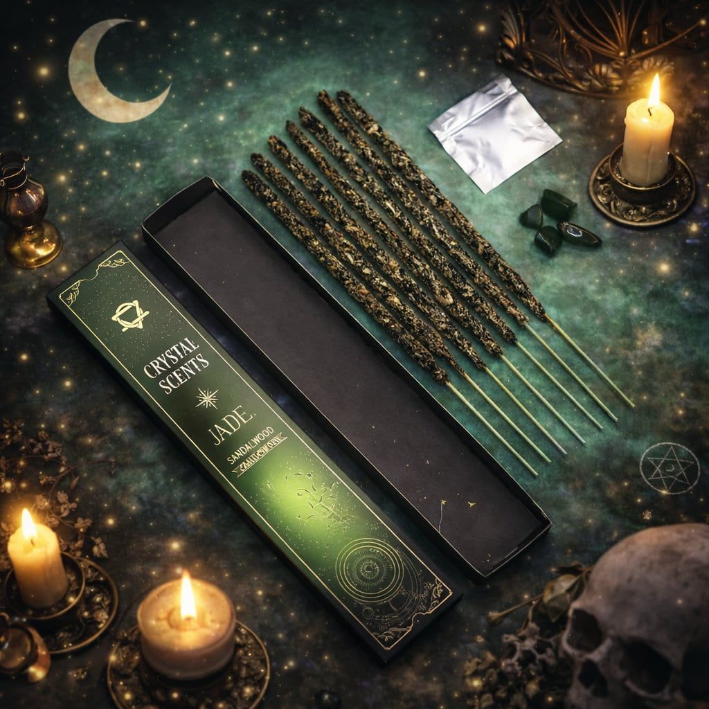 Crystal Scents Jade & Sandawood Incense Sticks