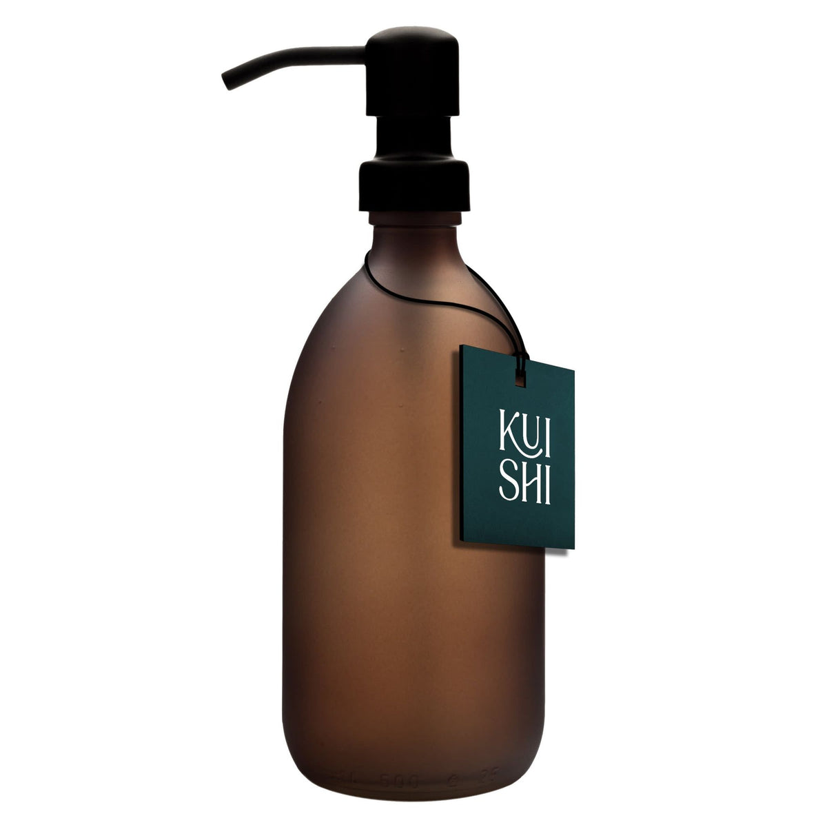 Frosted amber glass dispenser