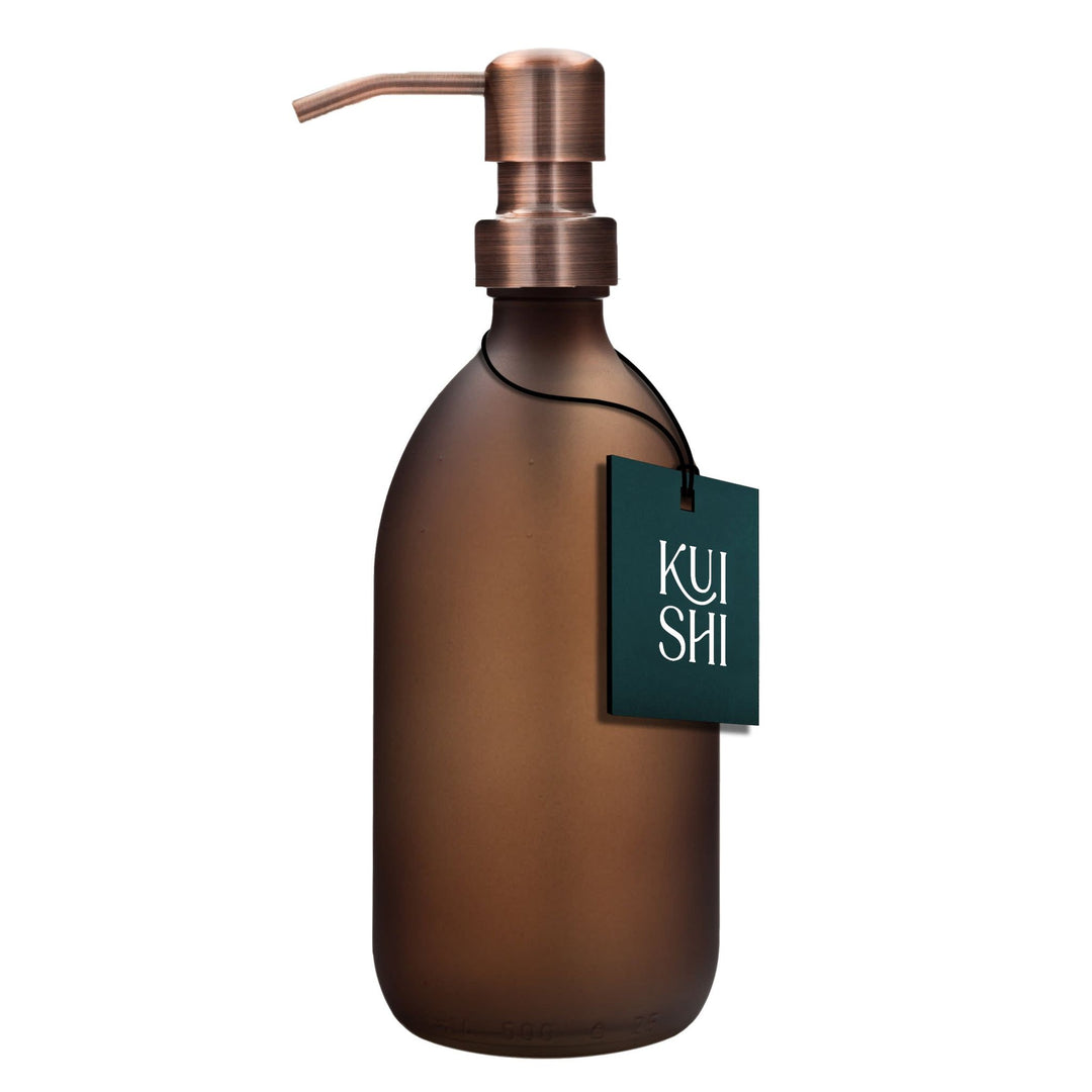 Frosted Amber Glass Dispenser