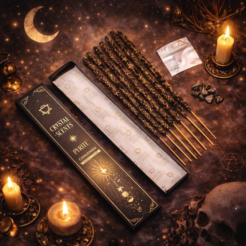 Crystal Scents Pyrite & Cinnamon Incense Sticks