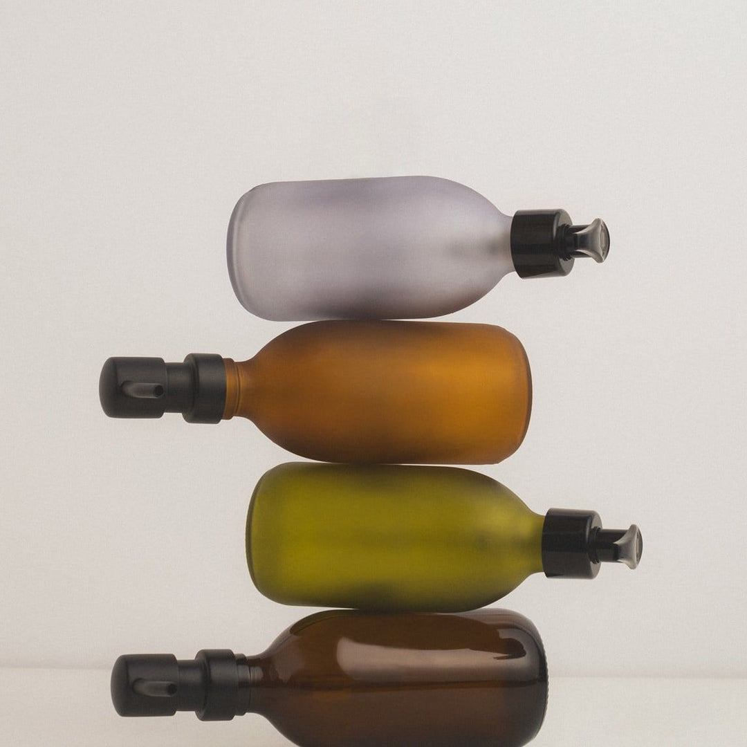 Frosted Amber Glass Dispenser