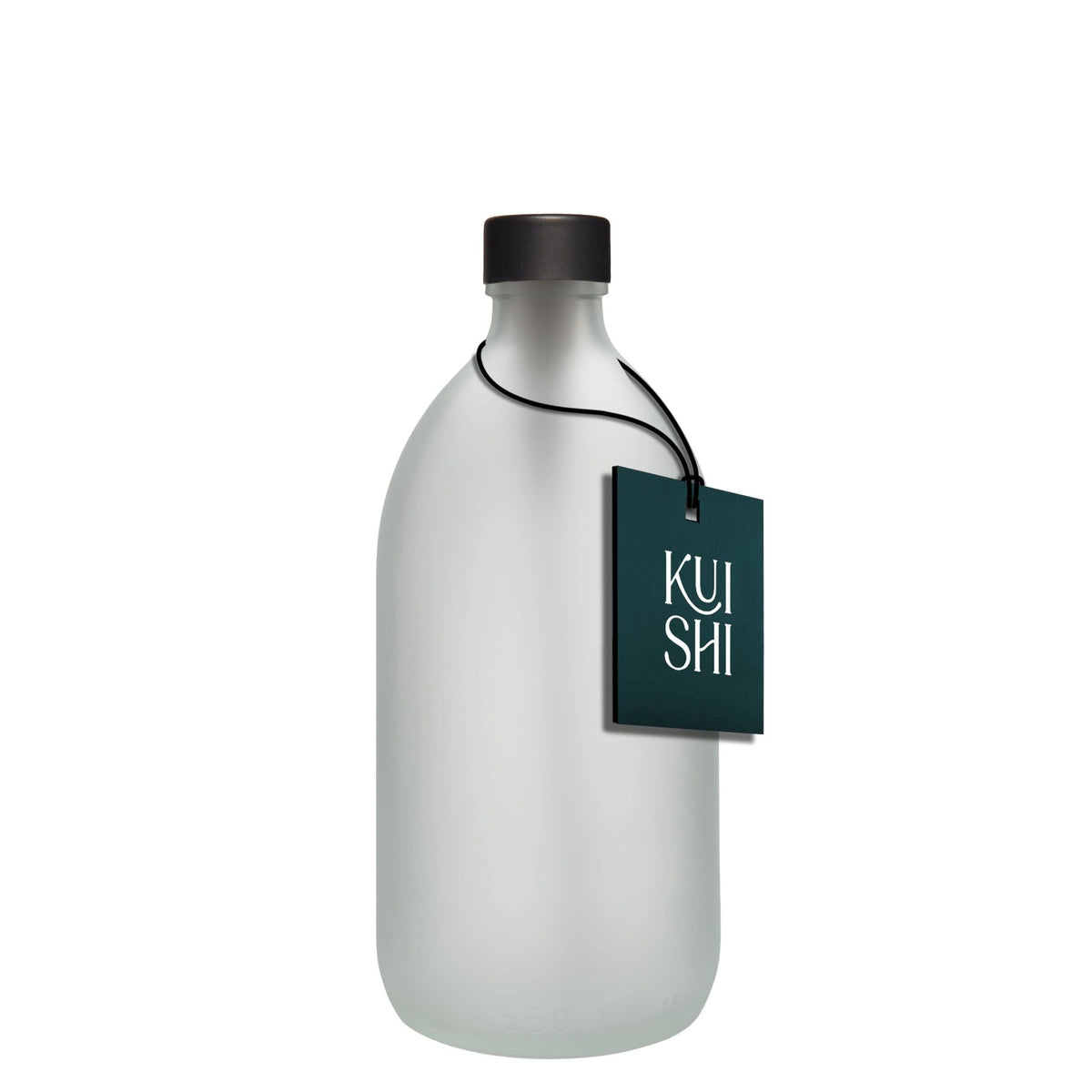 White glass bottle and cap