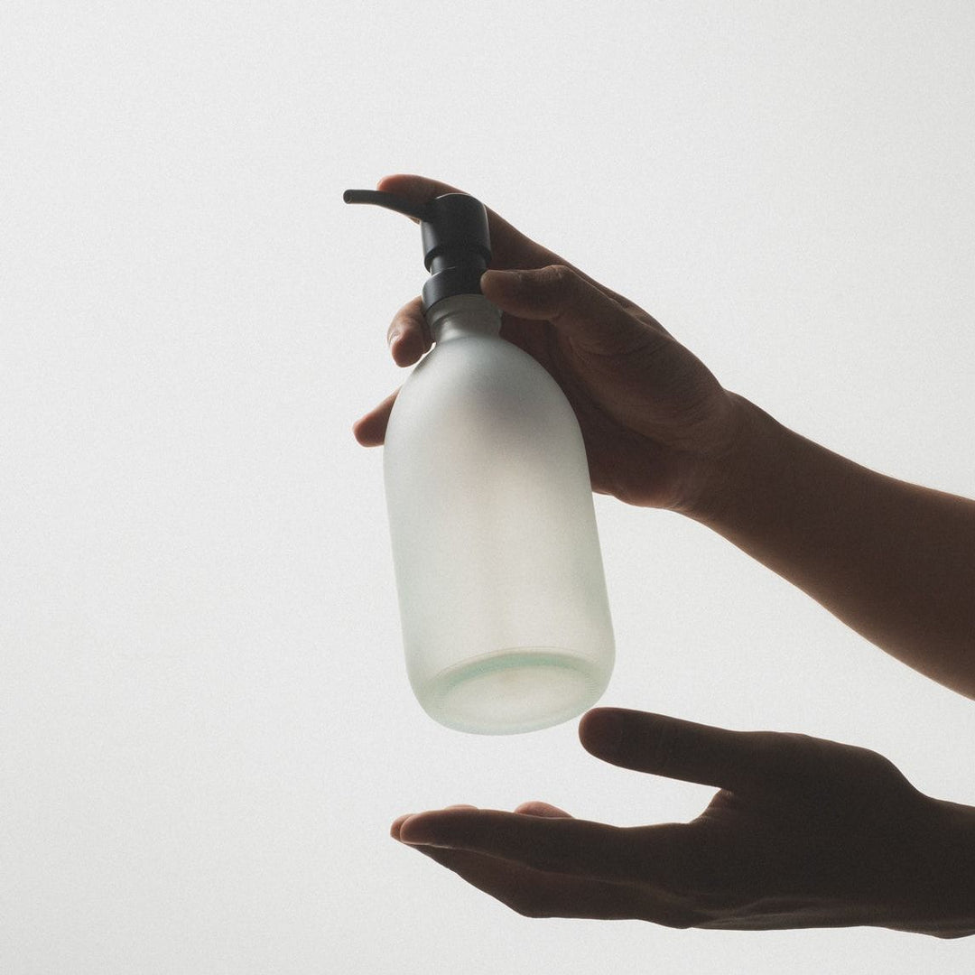 White Glass Soap Dispenser
